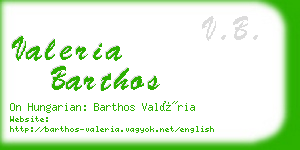 valeria barthos business card